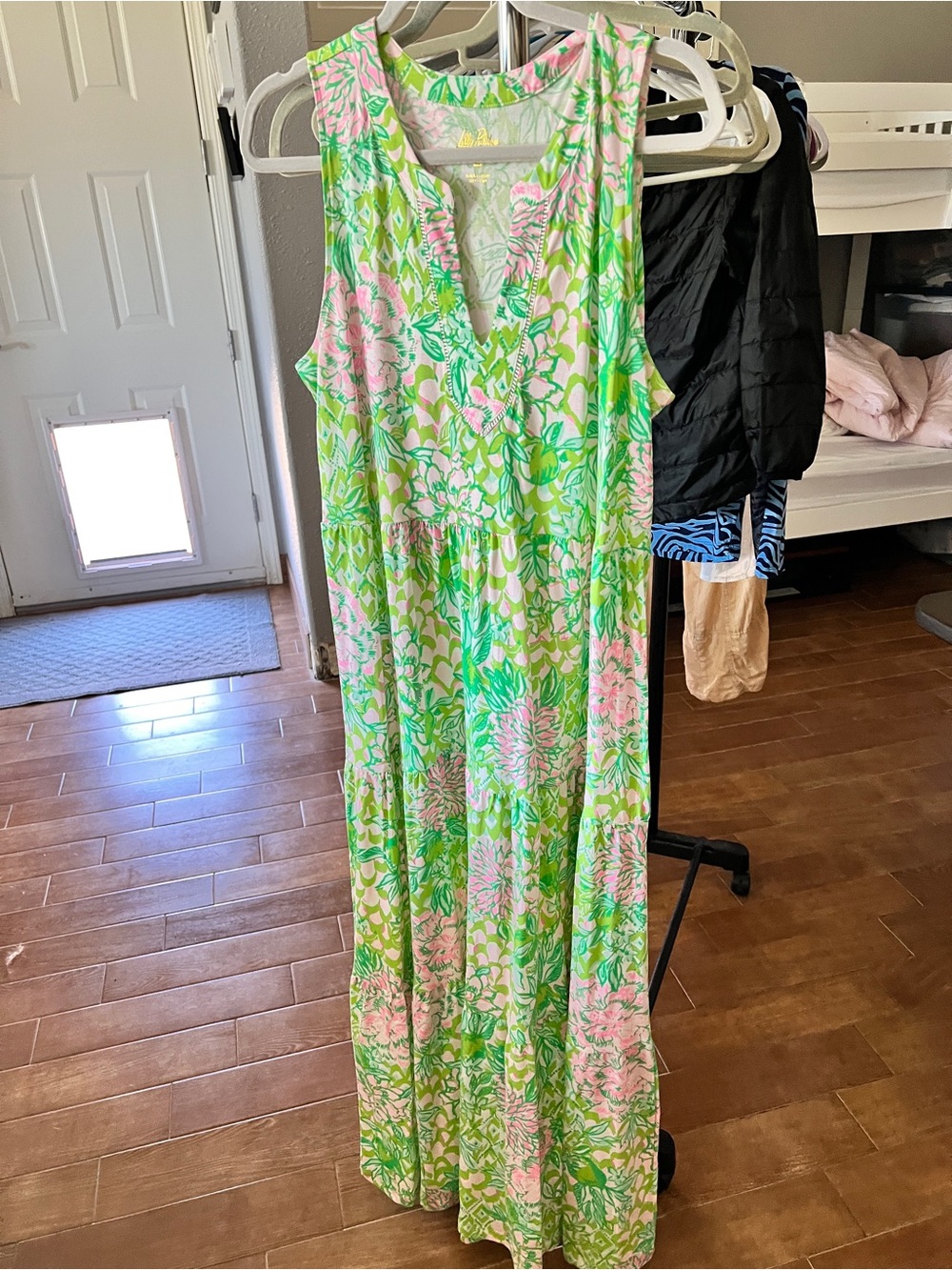 Lilly Pulitzer Green & Pink Floral Dress